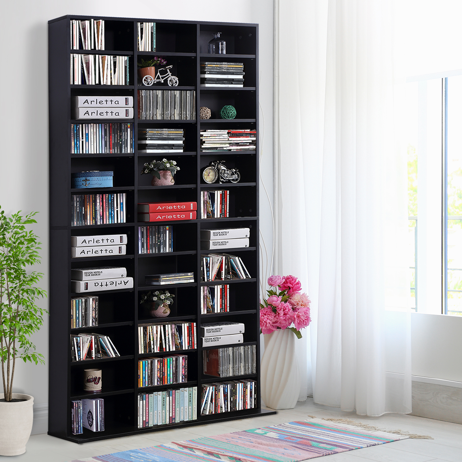 Wooden CD DVD Media Storage Racks Shelves Bookcase Shelf eBay